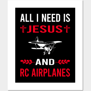 I Need Jesus And RC Airplane Airplanes Plane Planes Posters and Art